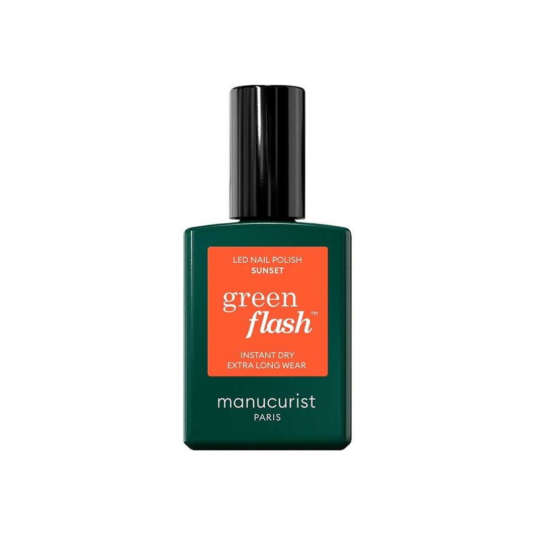 

Лак для ногтей green flash instant dry extra long wear Manucurist, 32109 - orange, объем 15 мл