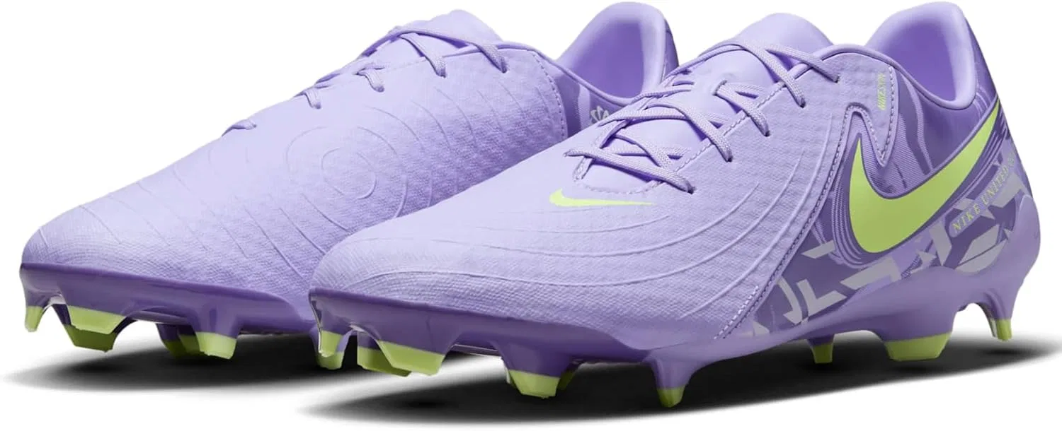 Мужские кроссовки Nike Phantom GX II Academy FGMG NU1 на шнуровке, Purpleagatebarelyvolt — фото 4