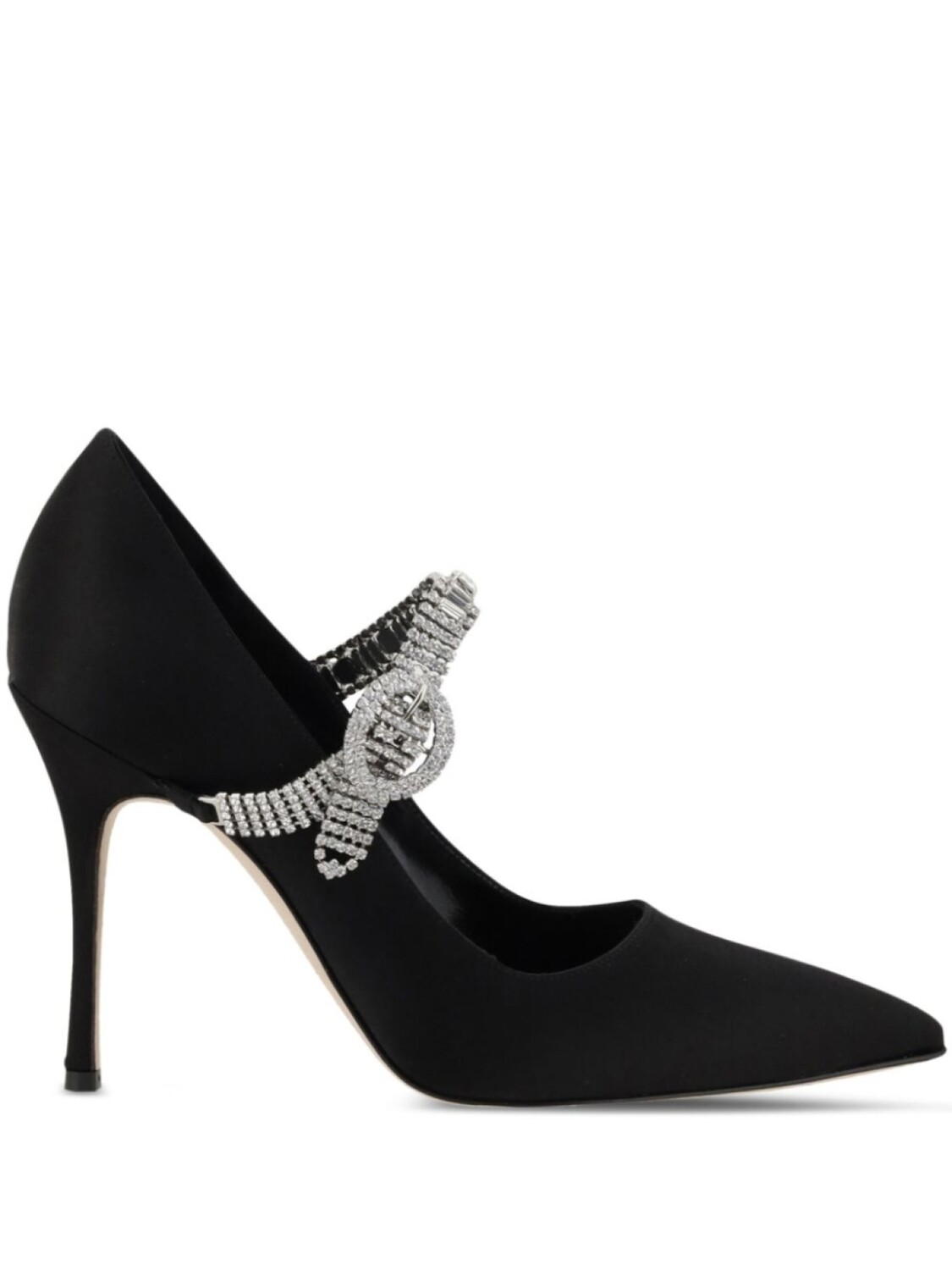 Украшенные туфли-лодочки Manolo Blahnik, черный