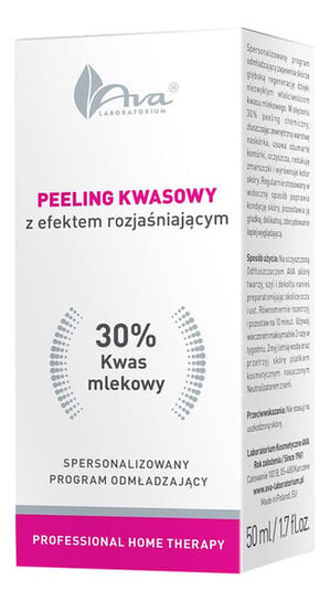 

Кислотный пилинг с осветляющим эффектом Молочная кислота 30% 50мл Ava PHT
