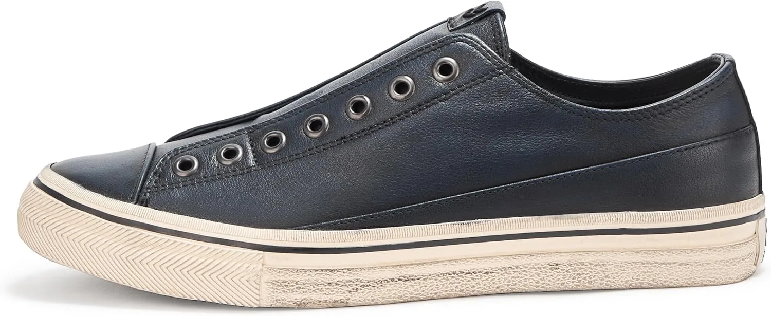Мужские низкие кеды John Varvatos Vulc на шнуровке, темно-синий — фото 2