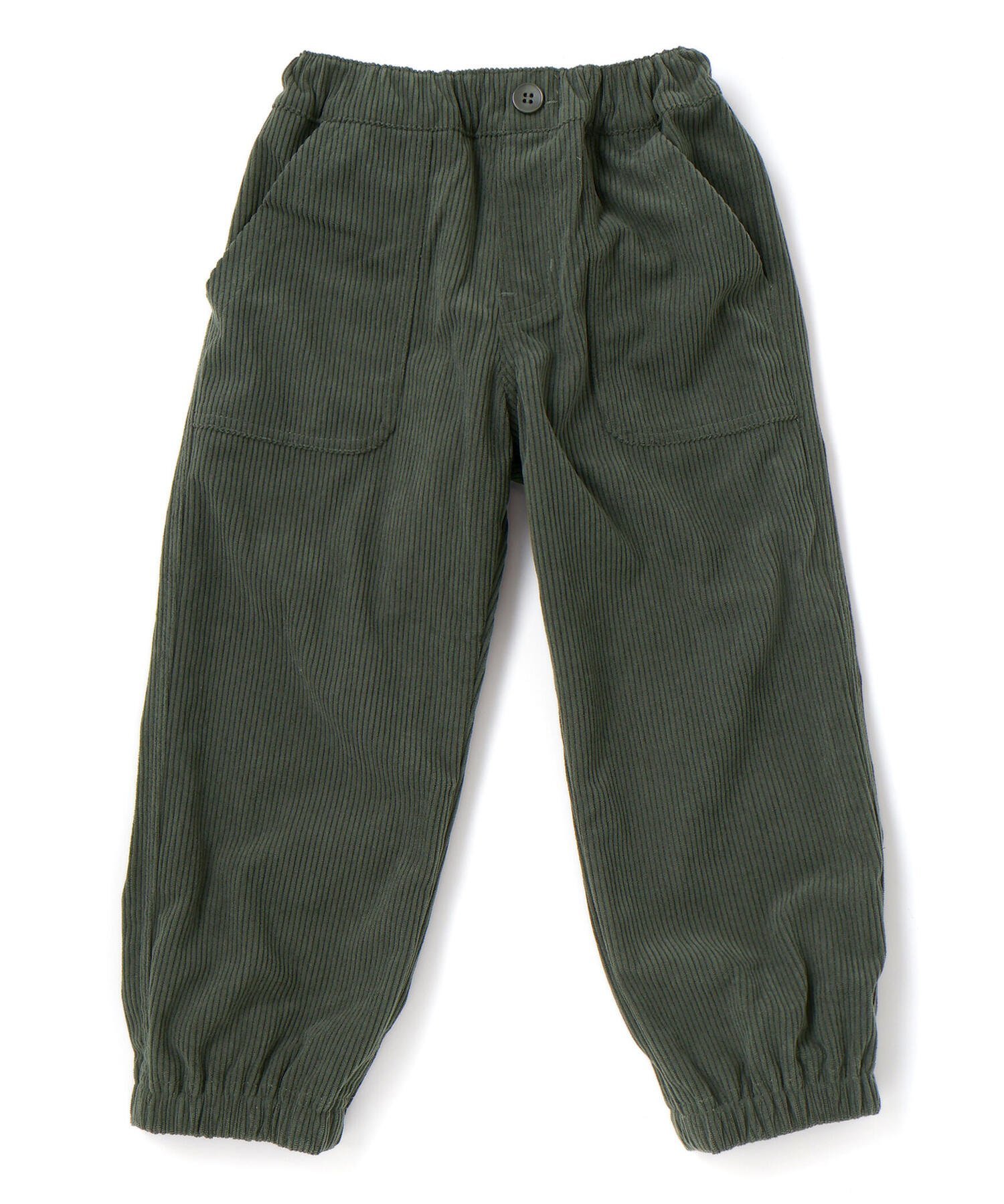 Вязаные вельветовые свободные спортивные брюки (90-150 см) BeBe, Green — фото 4