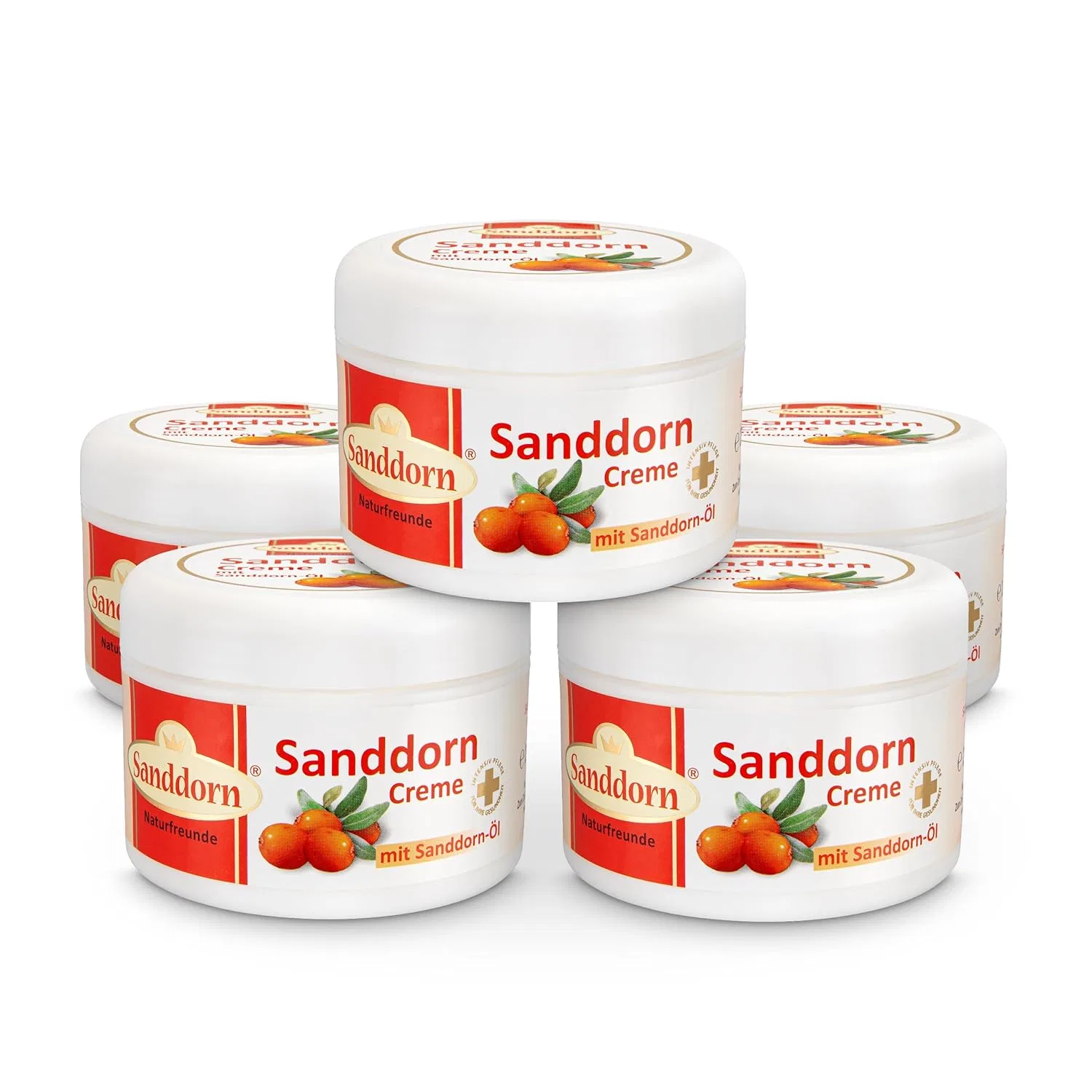 Крем для тела с облепиховым маслом naturfreunde, 250 мл, набор из 5 шт. Sanddorn Naturfreunde