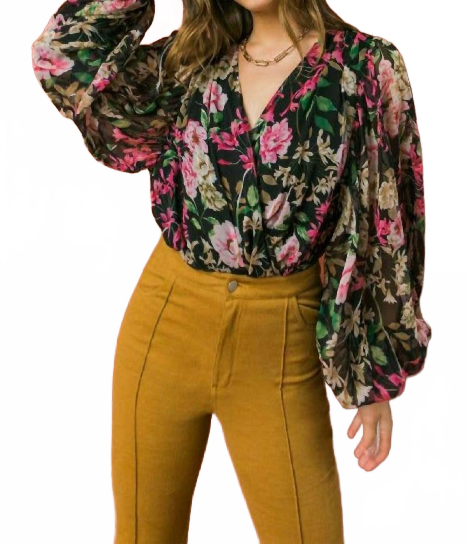 

Цветочный боди Belle в мультиколоре FLYING TOMATO