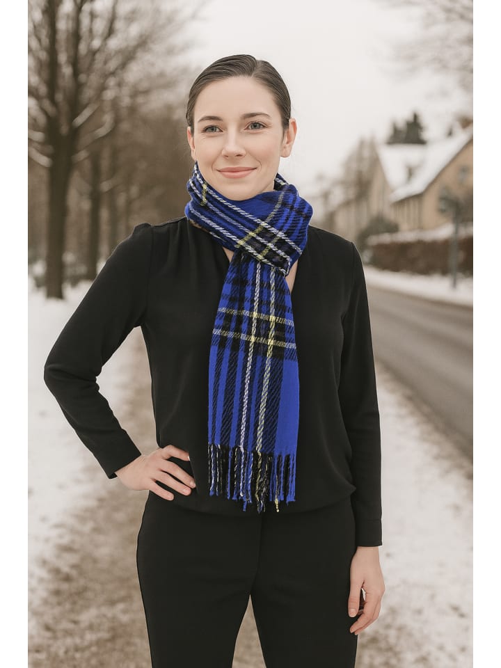 

Зимний шарф ItaloScot синего цвета collezione alessandro