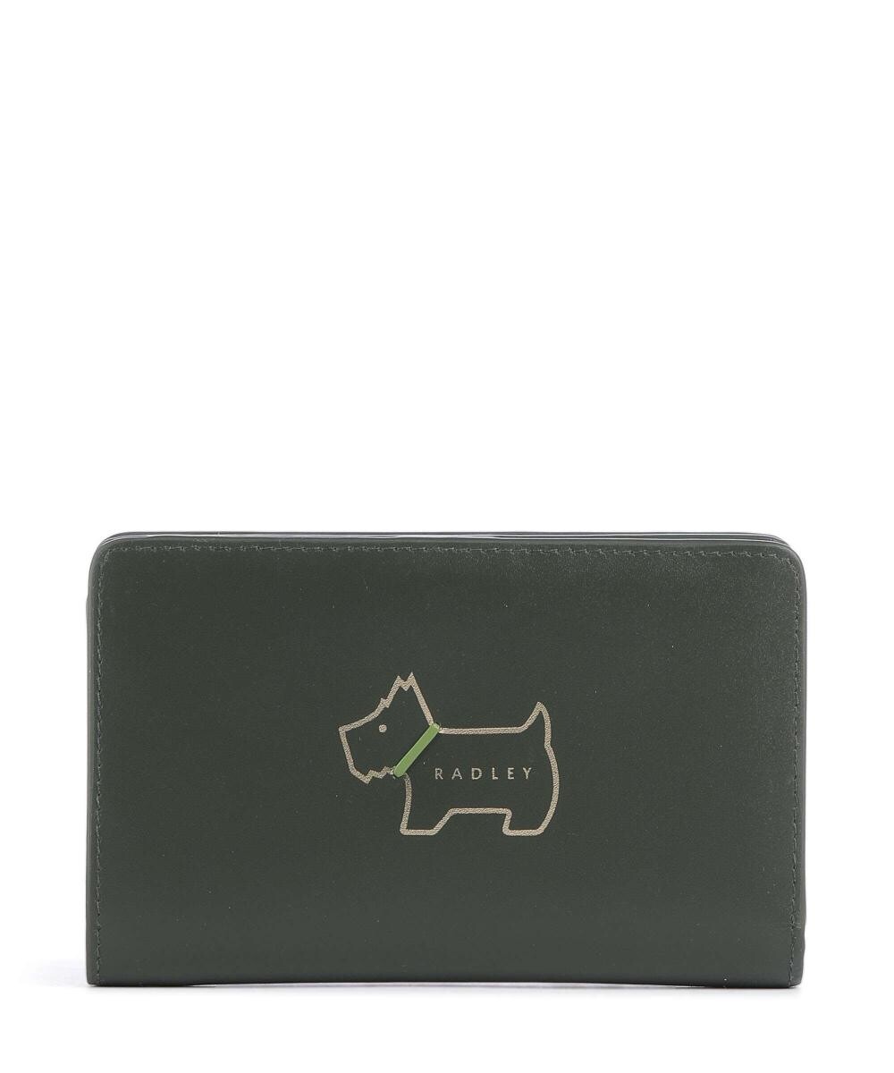 

Кошелек Heritage с контуром собаки из мелкозернистой яловой кожи Radley London, зеленый