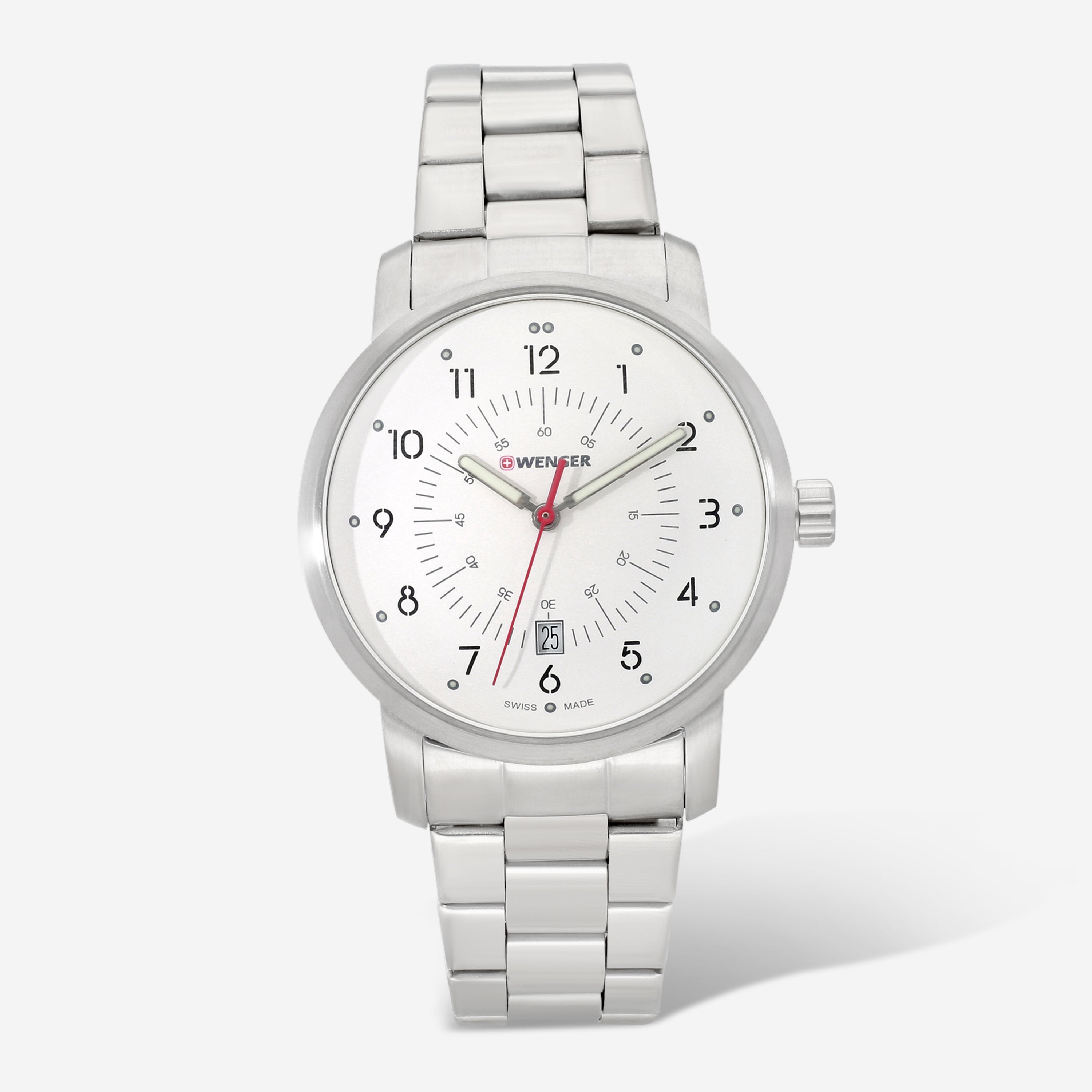 

Часы Wenger Swiss Army мужские 01.1641.114 Avenue с белым циферблатом 42 мм