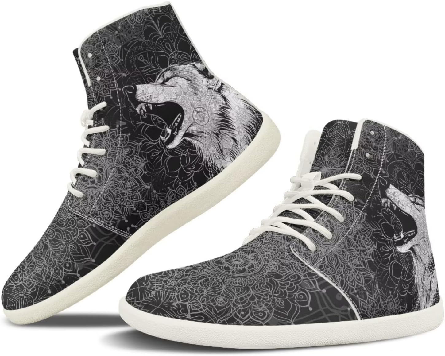 Мужские кроссовки Wolf, слипоны, деловые кроссовки, высокие кроссовки для ходьбы, гимнастики, тенниса и спорта Ecaestolph, черный — фото 2