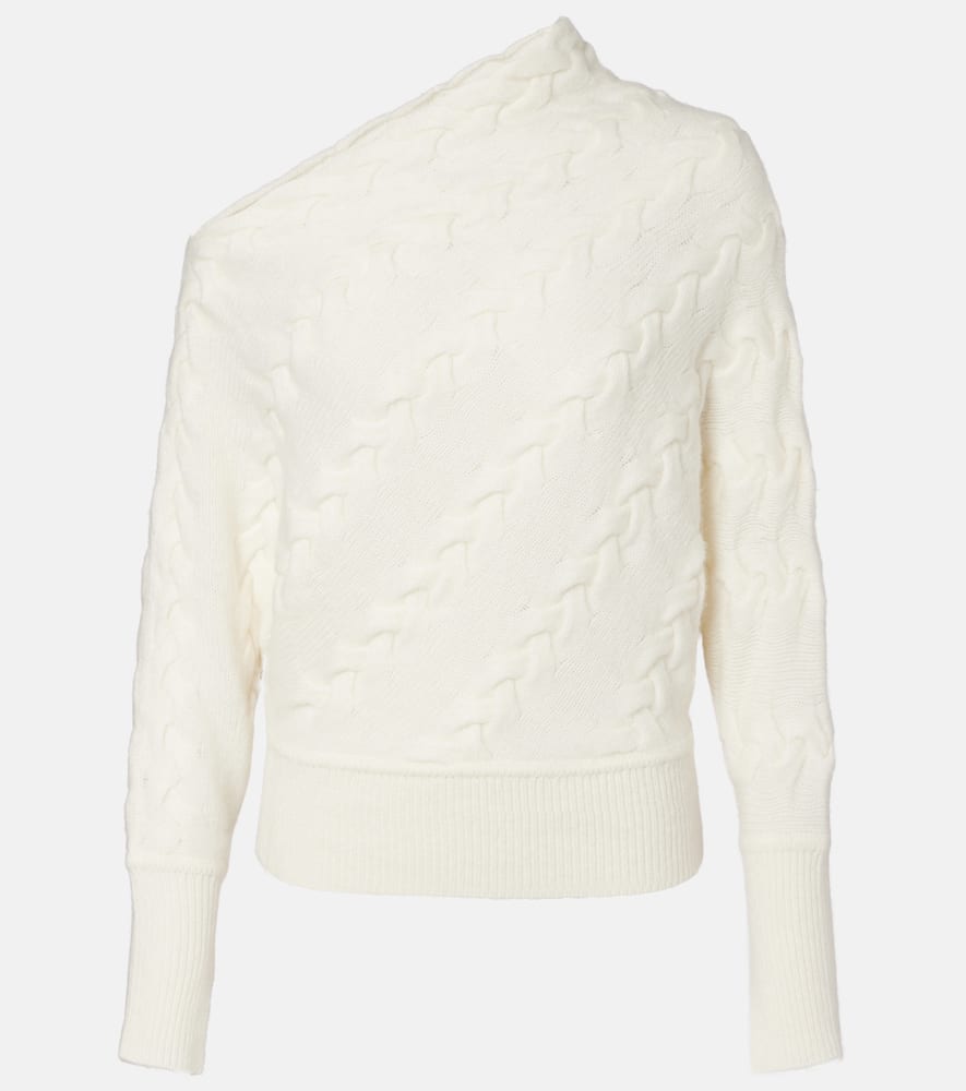 

Свитер с ажурной вязкой на одно плечо Xu Zhi, Cream