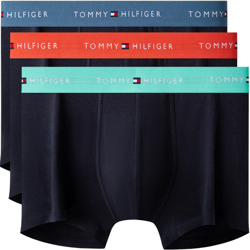 

Боксеры с логотипом на поясе Tommy Hilfiger, зеленый/оранжевый/серо-синий
