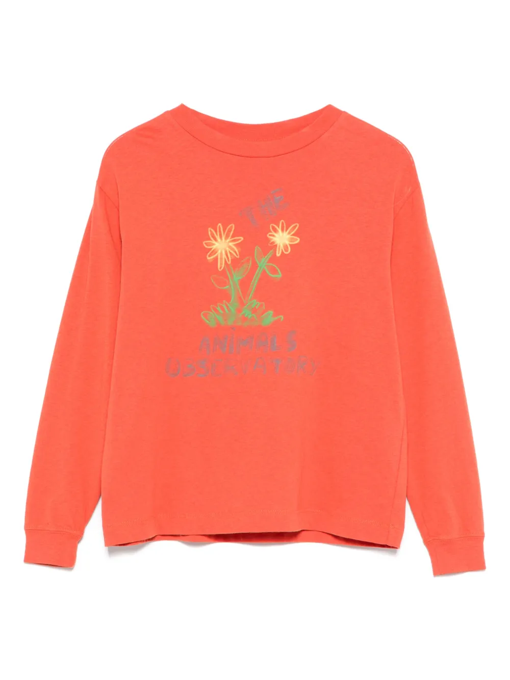 

Футболка с длинными рукавами с цветочным принтом The Animals Observatory, оранжевый