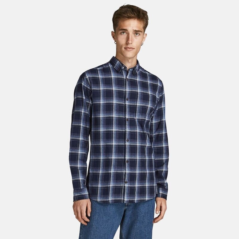 

Рубашка мужская классическая денвер Jack & Jones, синий