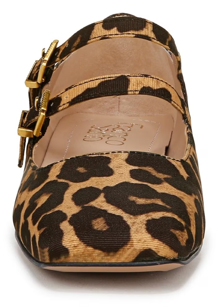 Туфли на плоской подошве с квадратным носком Tesoro Mary Jane от Franco Sarto, leopard/black — фото 3
