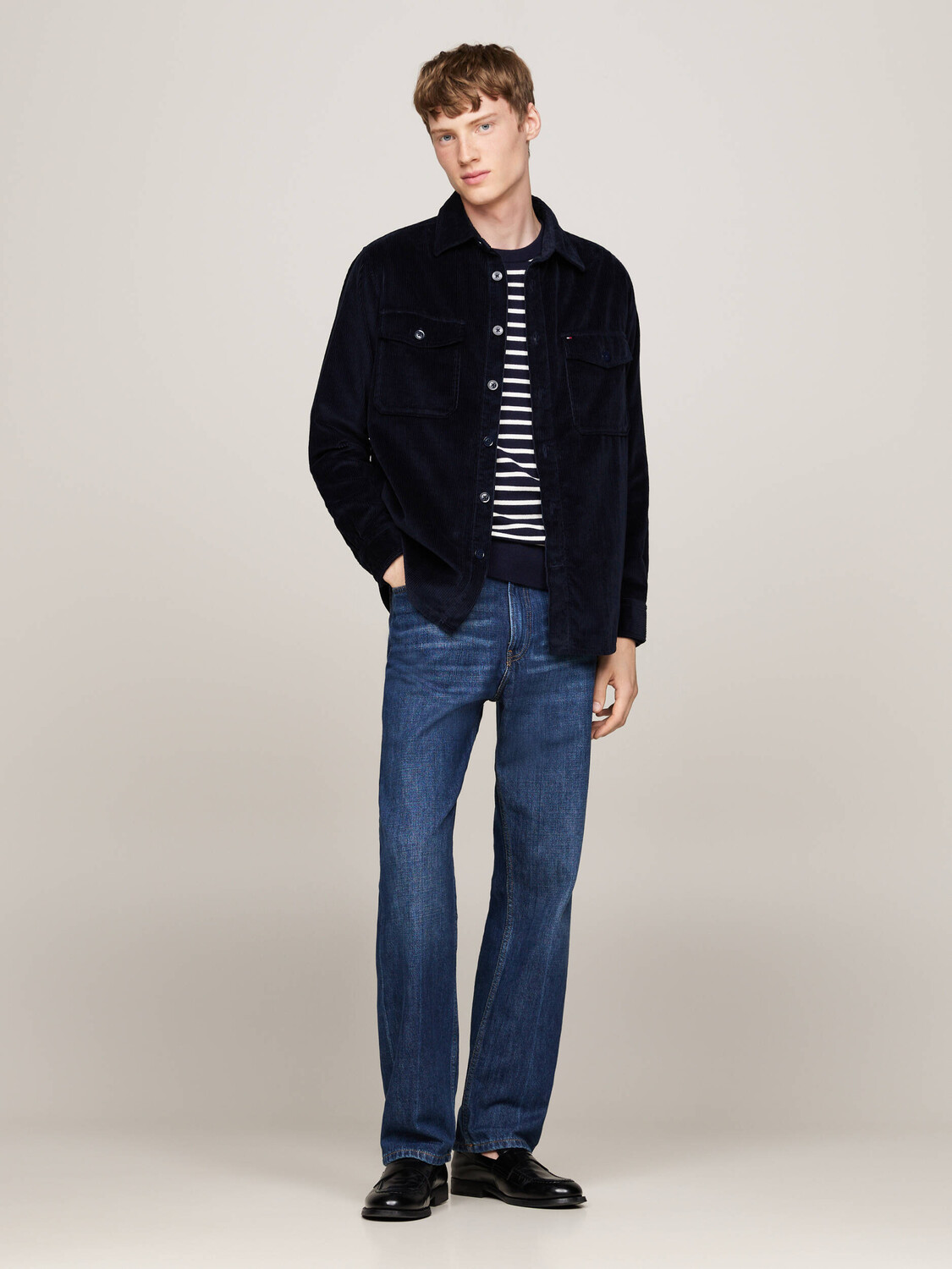 Рубашка Tommy Hilfiger Loose fit, темно-синий — фото 2