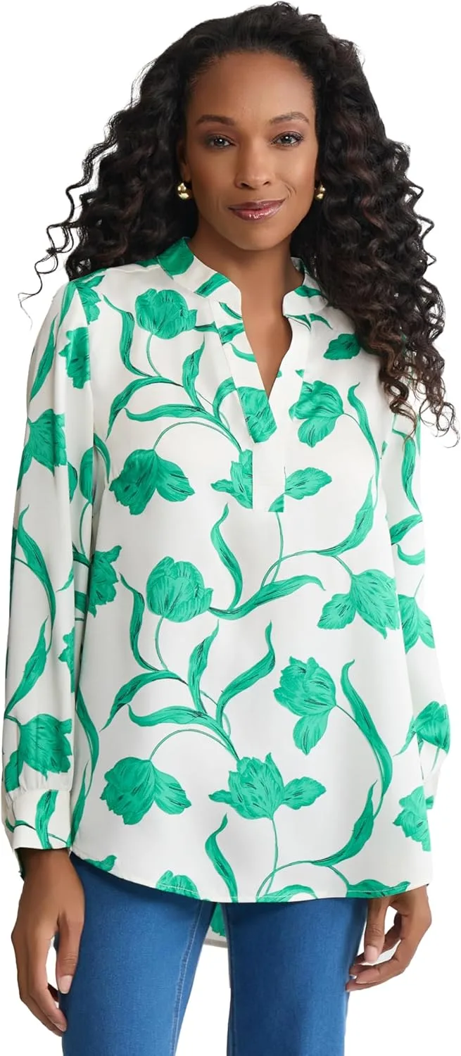 

Jones New York женская блузка с длинным рукавом