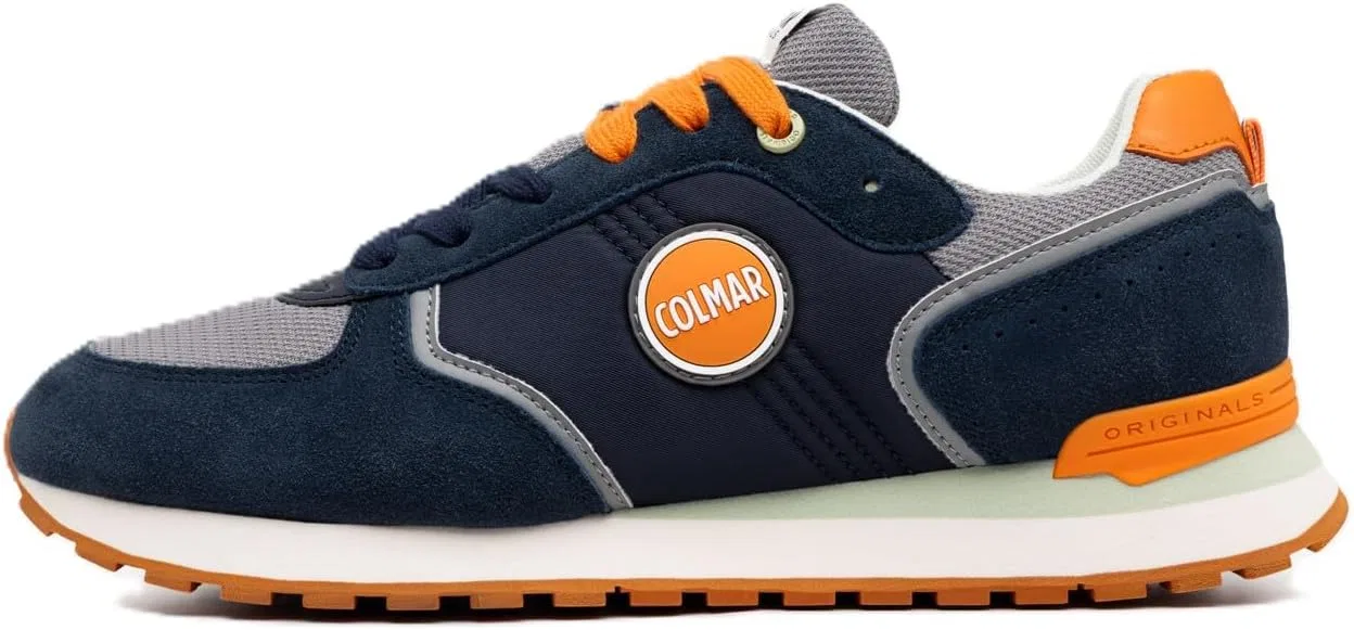 Кроссовки Colmar Unisex Travis Block Zapatillas, Navy Grey Orange