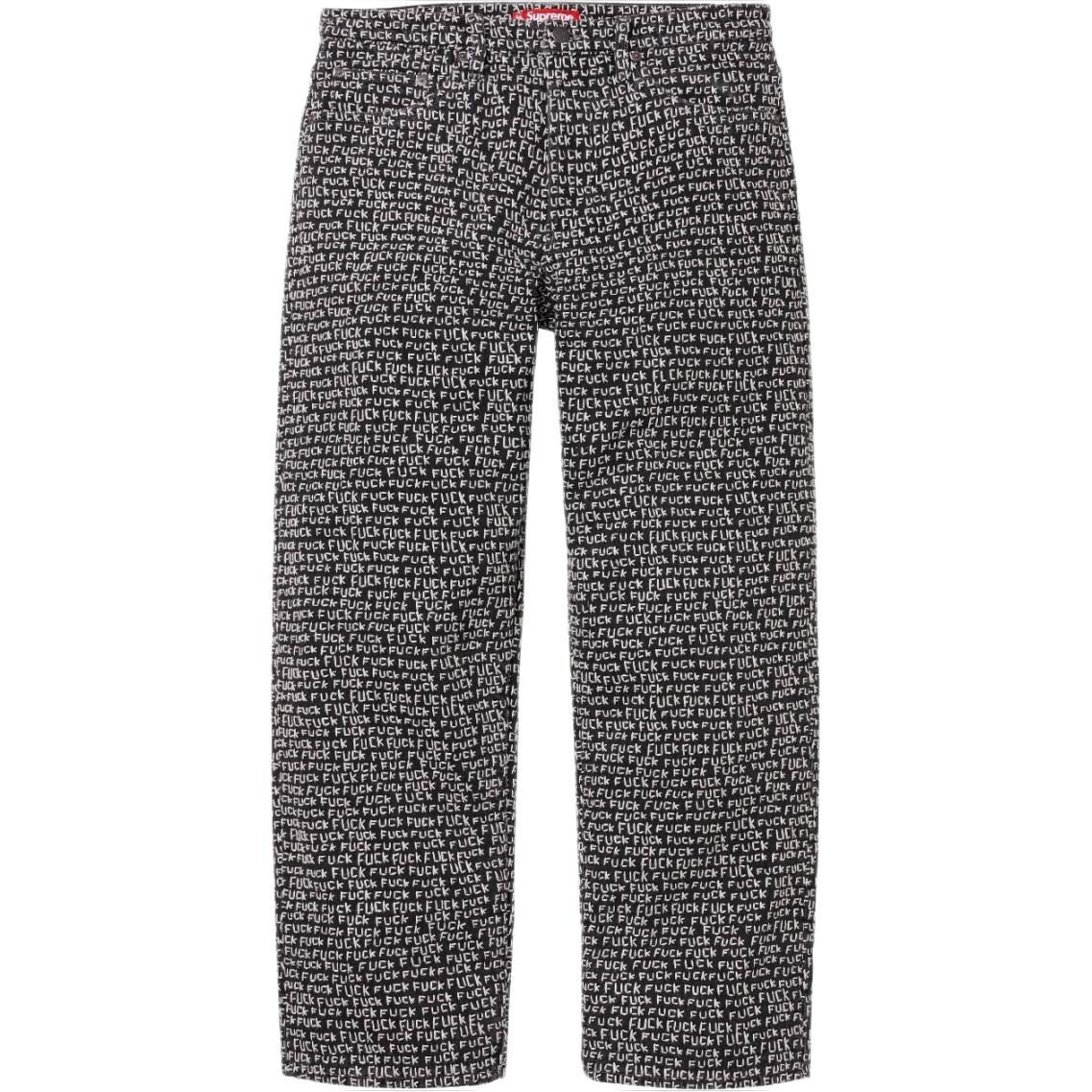 Джинсы унисекс Supreme, синий/черный — фото 2