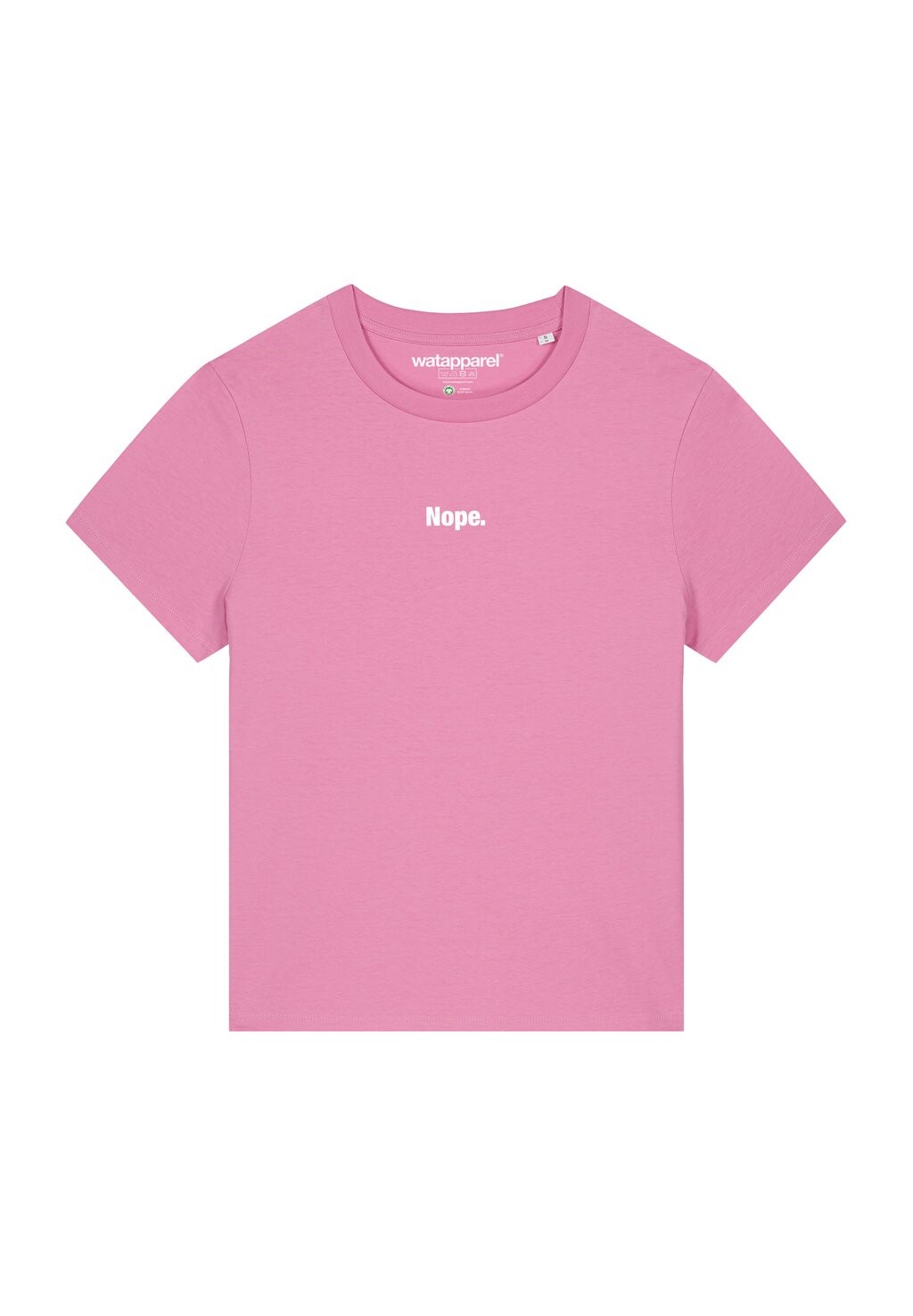 

Футболка с принтом NOPE Watapparel, цвет bubble pink