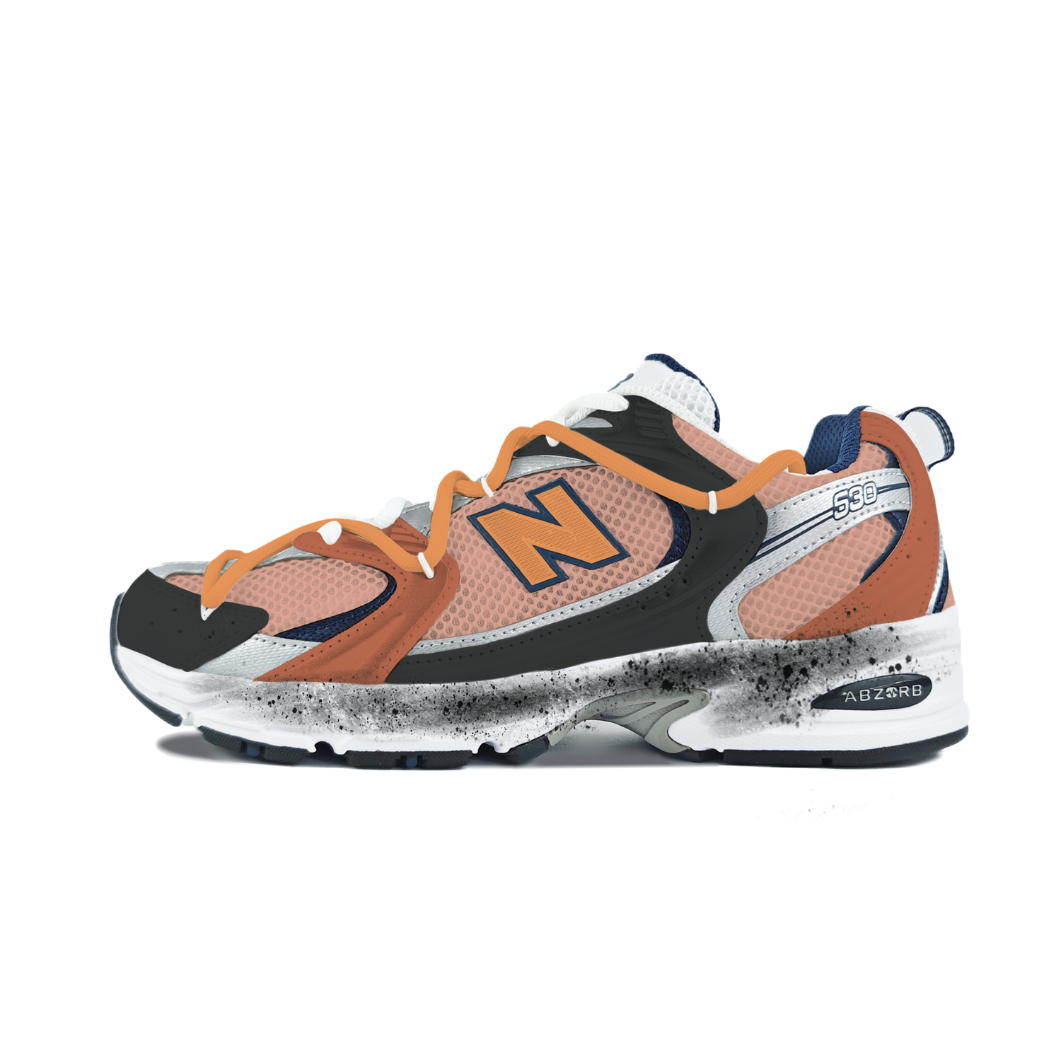 

New Balance Кроссовки для бега NB 530 Abrasion Resistant Low Top Unisex White Orange