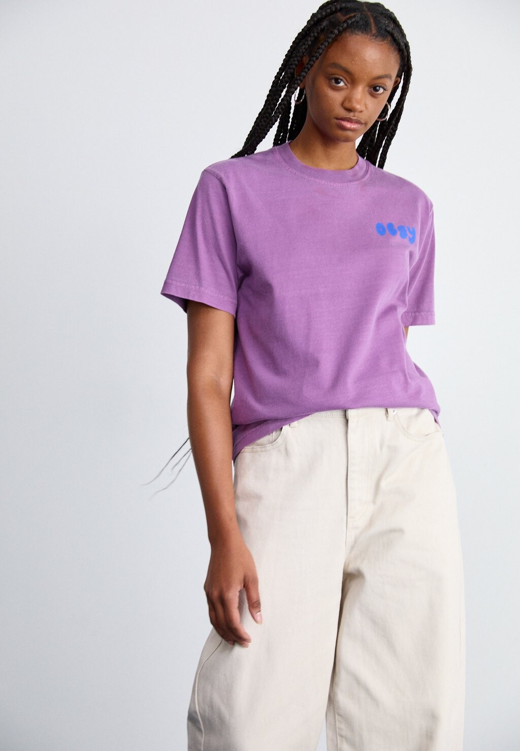 

Джинсы свободного кроя LEAH BAGGY 5 POCKET PANT Obey Clothing, серый