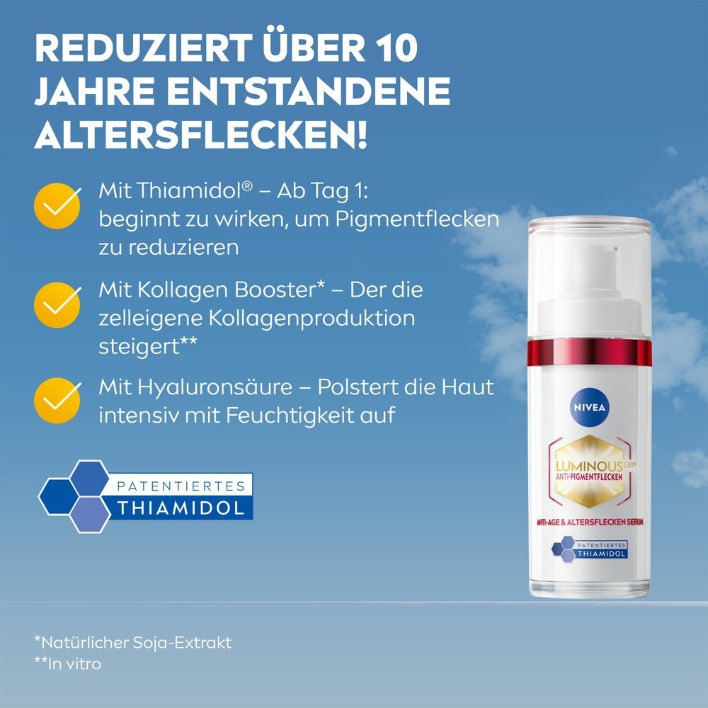 Флюид Nivea — Для лица luminous 630 anti-pigmentflecken anti-age & altersflecken , объем, 30 мл — фото 3
