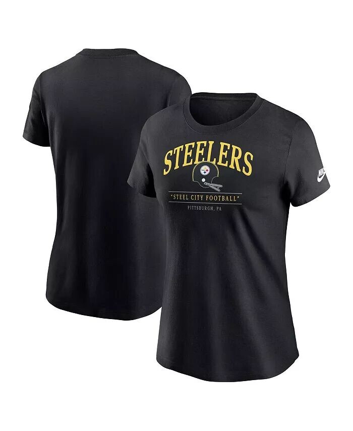 

Женская черная футболка Pittsburgh Steelers Hometown Local Pack Nike