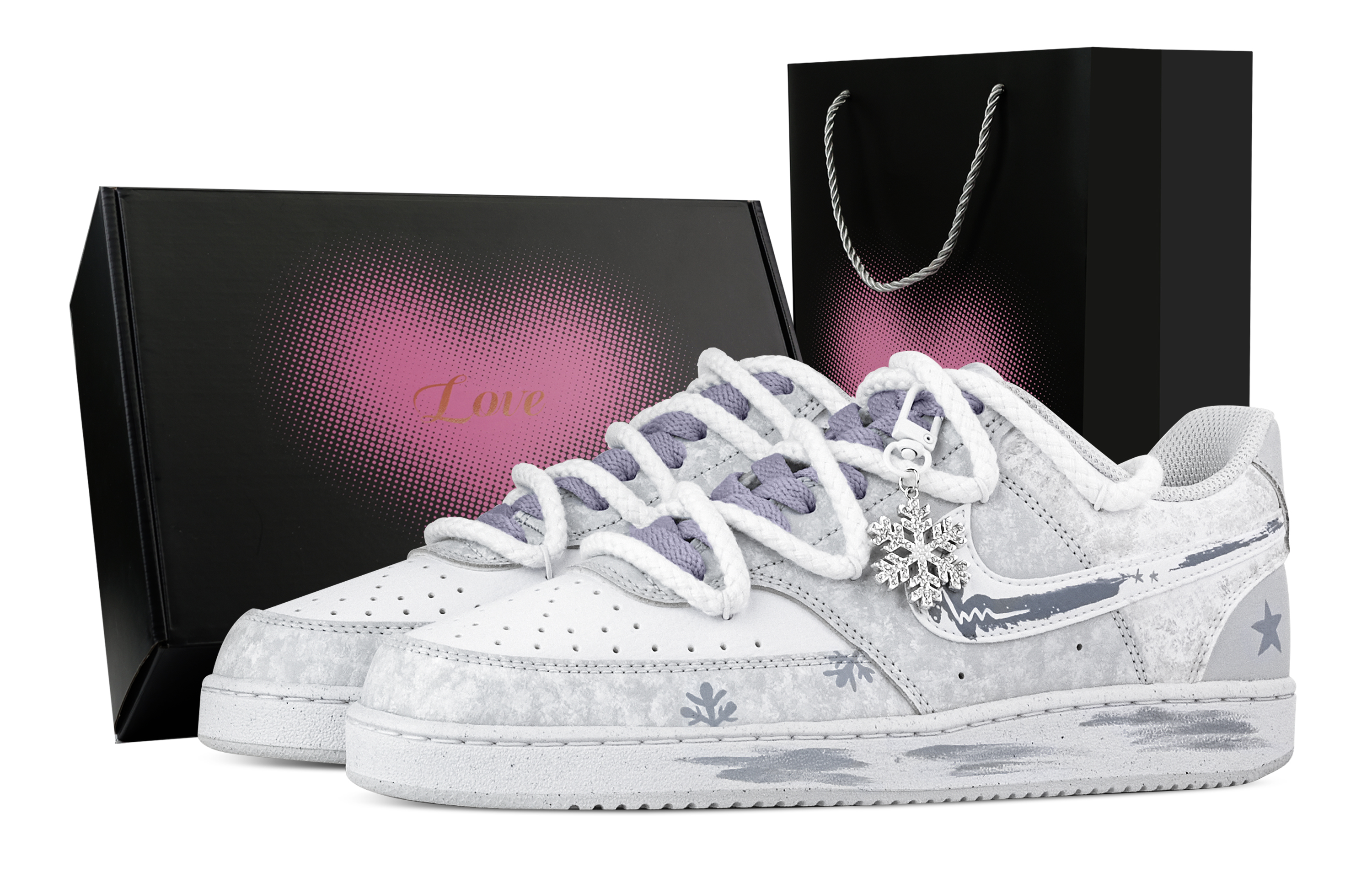 

Nike Горнолыжные очки Court Vision Dusty Blue, износостойкие низкие кроссовки Heart Box, мужские, белые, серые, синие