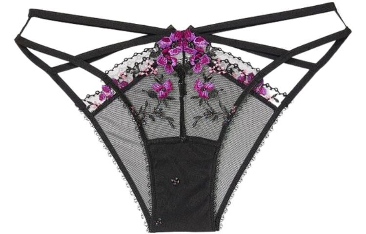 

Женские трусы Victoria's Secret, цвет Black floral print