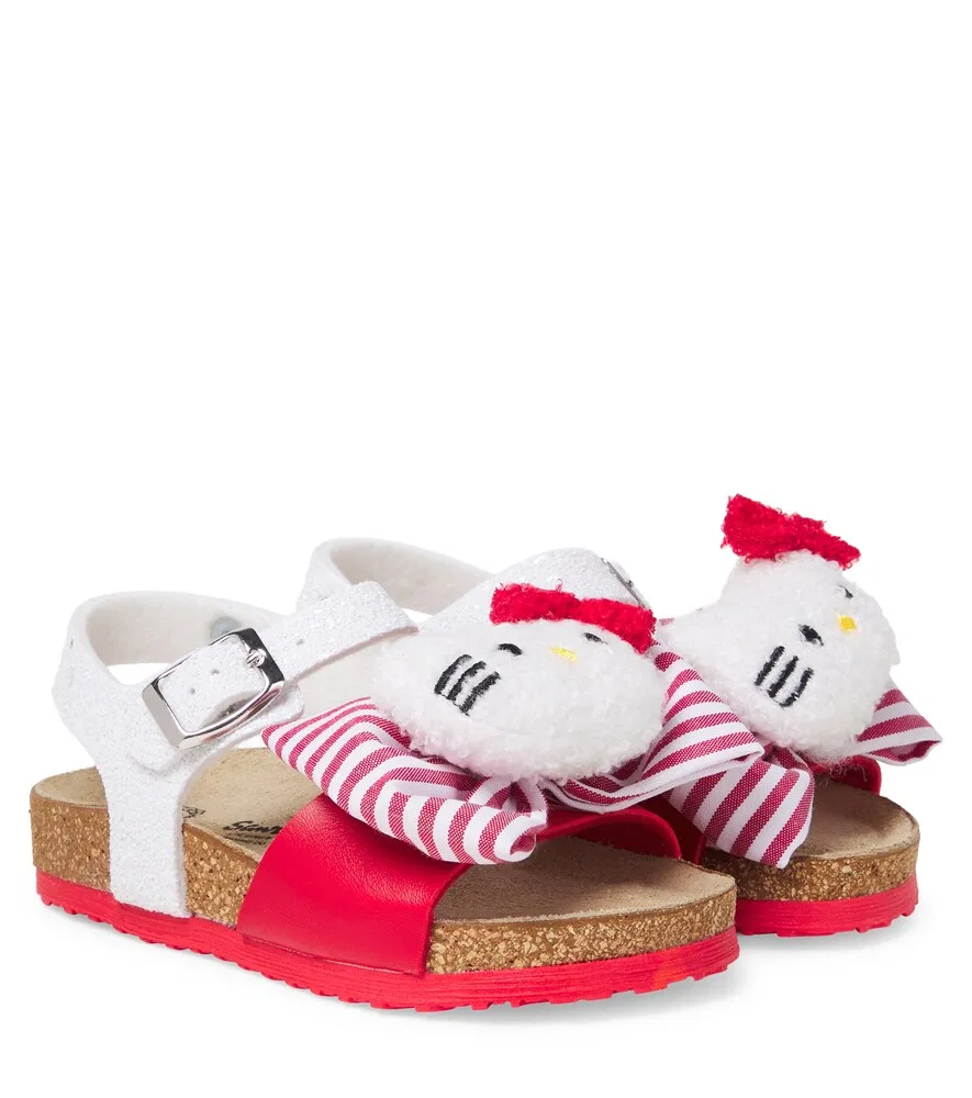 Сандалии с бантиком Hello Kitty Monnalisa, красный