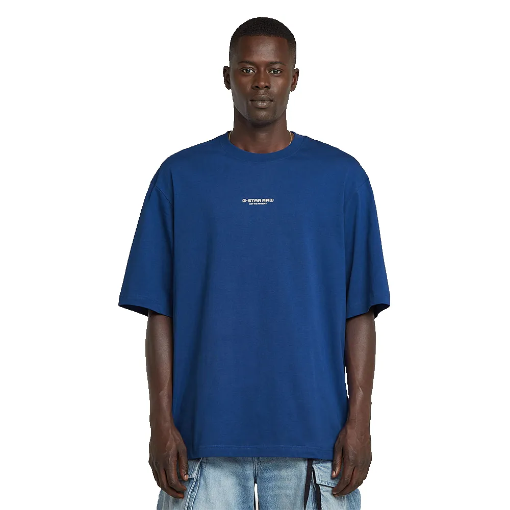 

Футболка с коротким рукавом G-Star Overdyed Center Chest Boxy, синий