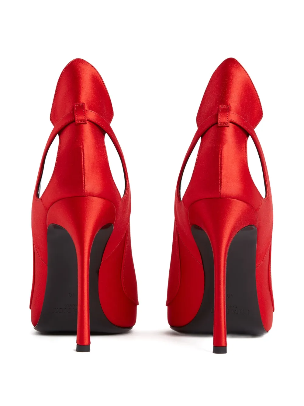Атласные туфли с вырезами Nina Ricci, красный — фото 2