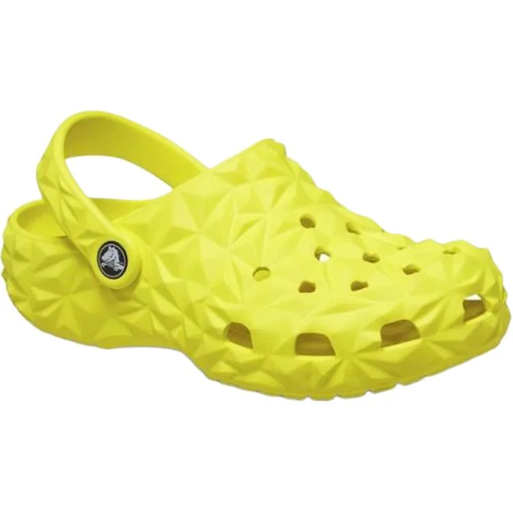 Crocs Детские классические геометрические клоги waterproof желтые — фото 4