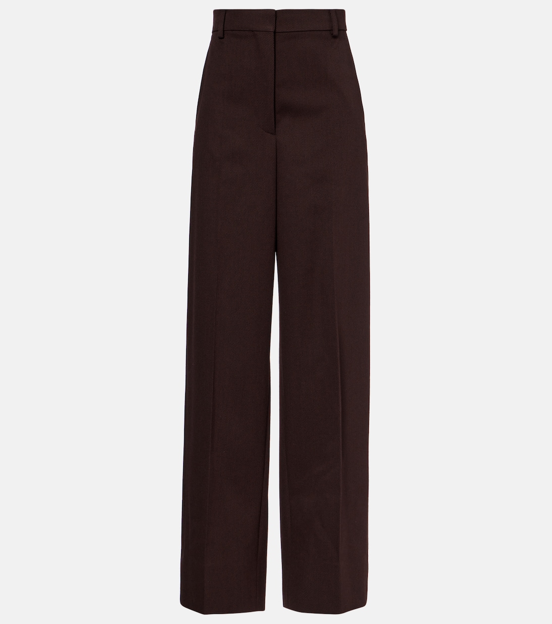 

Широкие шерстяные брюки с высокой посадкой Stella McCartney, Raisin