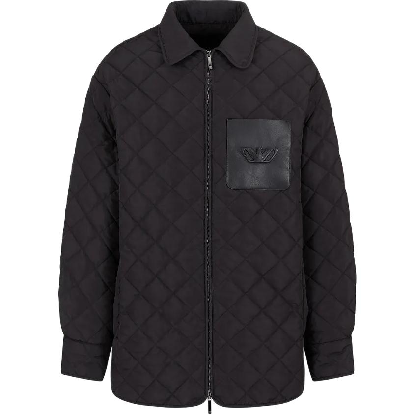

Куртка с тисненым логотипом EMPORIO ARMANI, черная, Черный, Куртка с тисненым логотипом EMPORIO ARMANI, черная