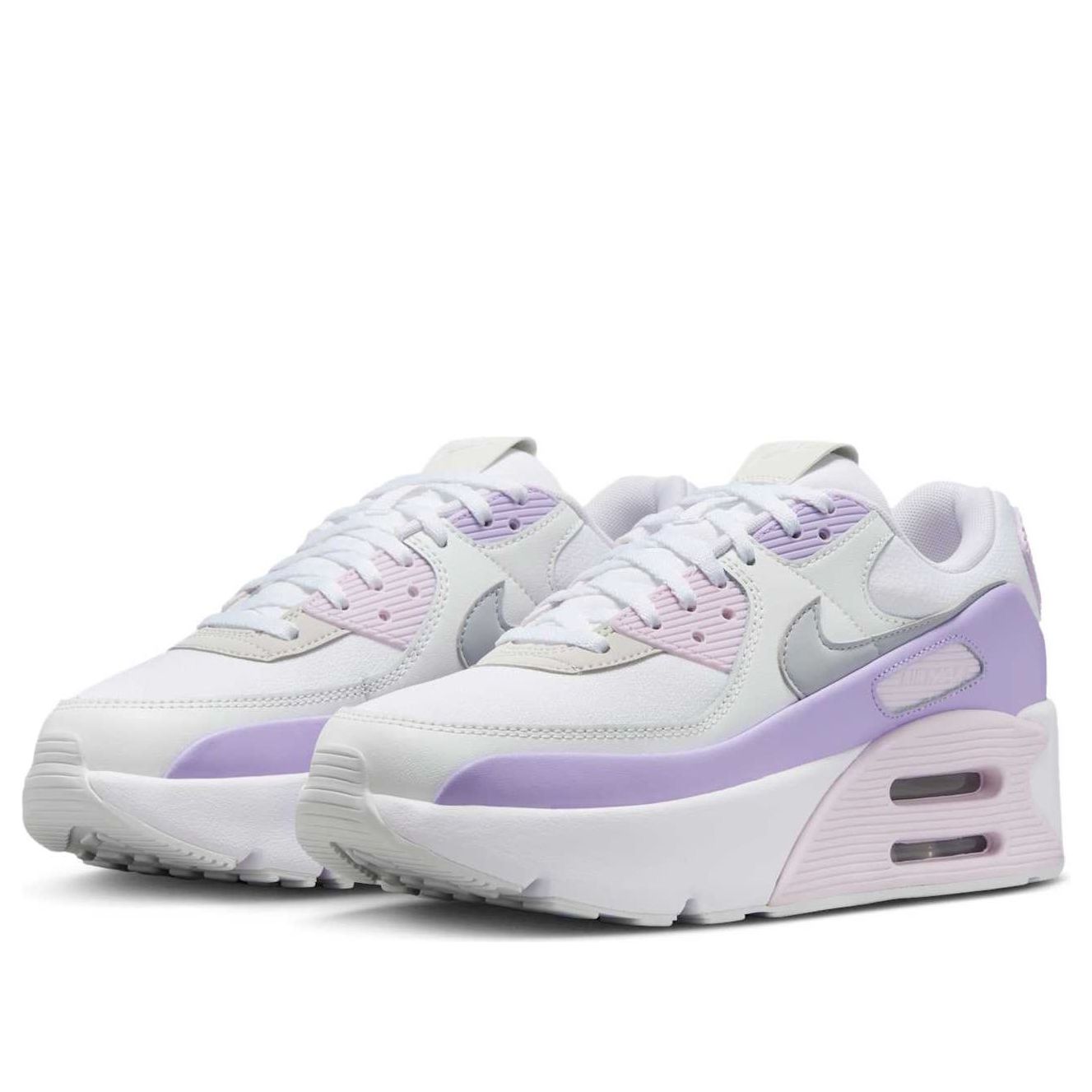 Кроссовки (WMNS) Nike Air Max 90 LV8 'White Hydrangeas Wolf Grey' — фото 3