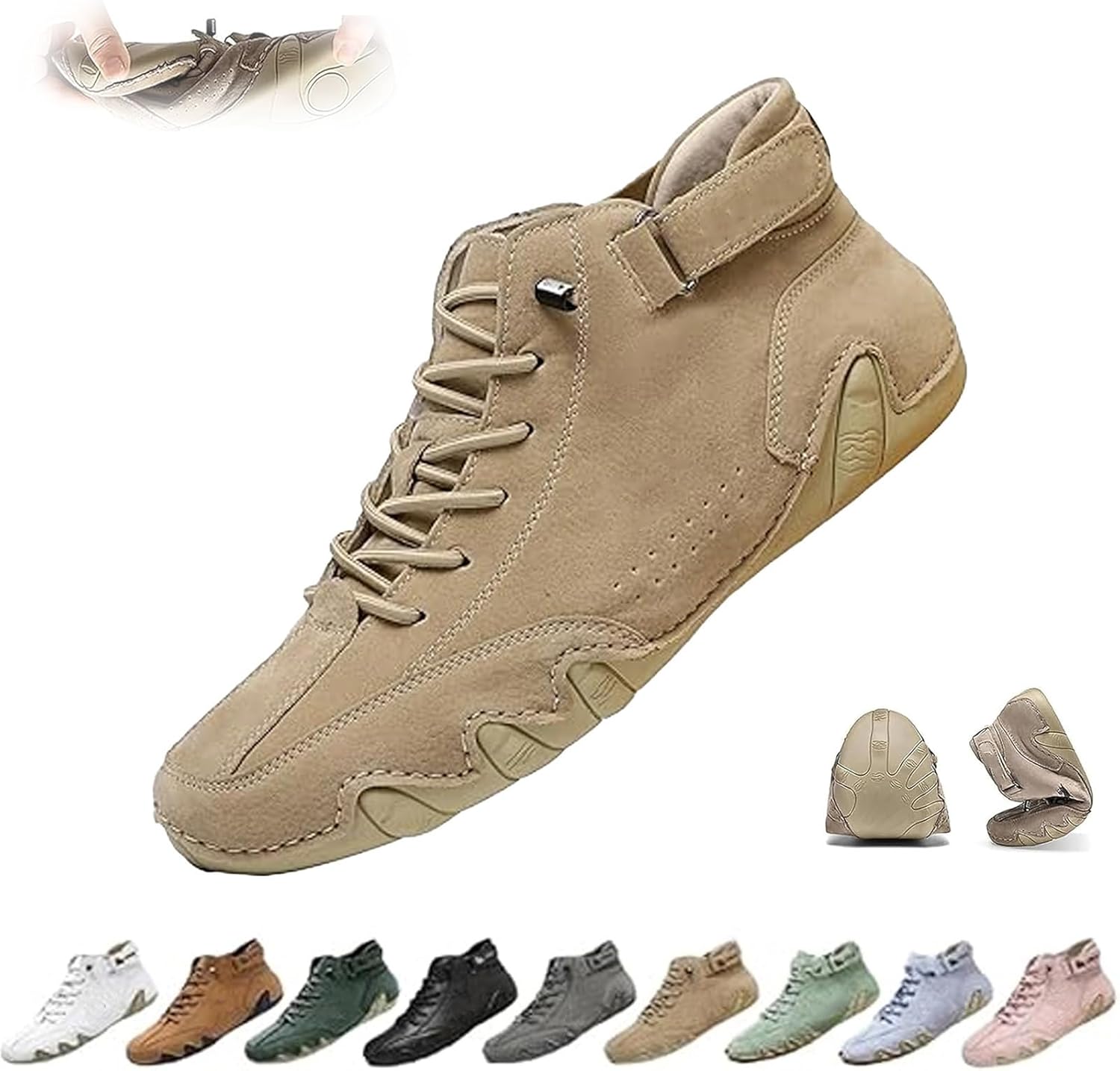 

Ортопедические кроссовки GHTRHSB для женщин и мужчин, противоскользящие обувь для вождения, унисекс, водонепроницаемые, дышащие кроссовки для улицы, хаки