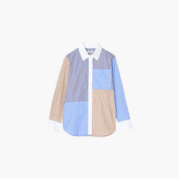 

Рубашка Stripe-Mix Sandro из хлопковой смеси, мультиколор