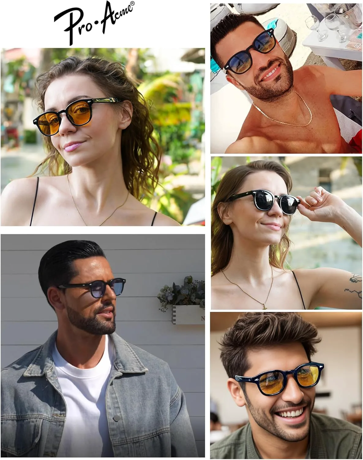 

Солнцезащитные очки Pro Acme Vintage Retro круглые для женщин и мужчин, модные, с тонировкой, цветные, с защитой от УФ-излучения UV400, 55 мм, Leopard / Blue