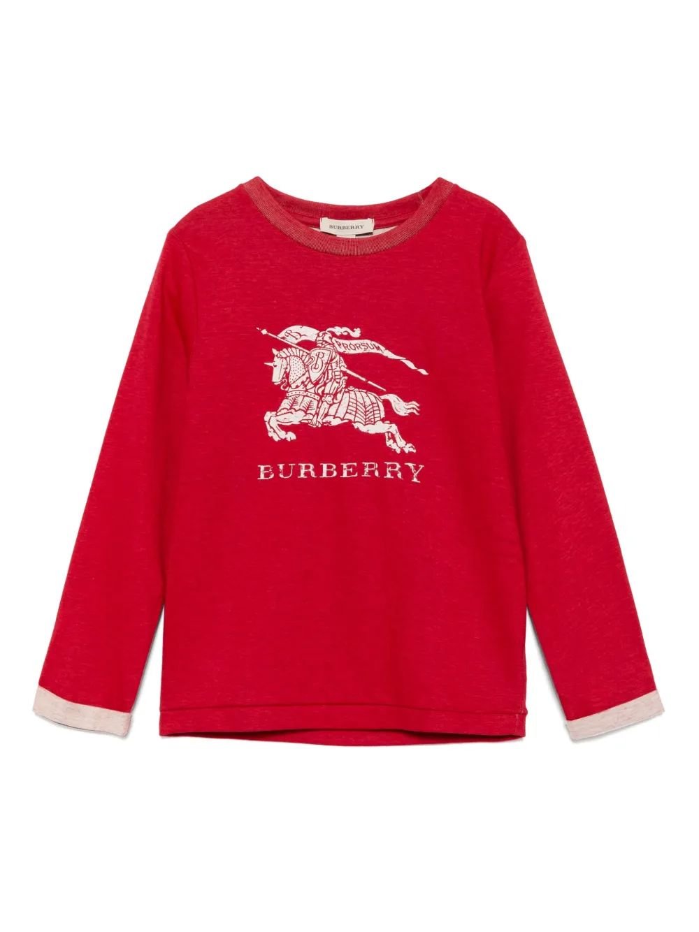 

Футболка с логотипом BURBERRY KIDS, красный