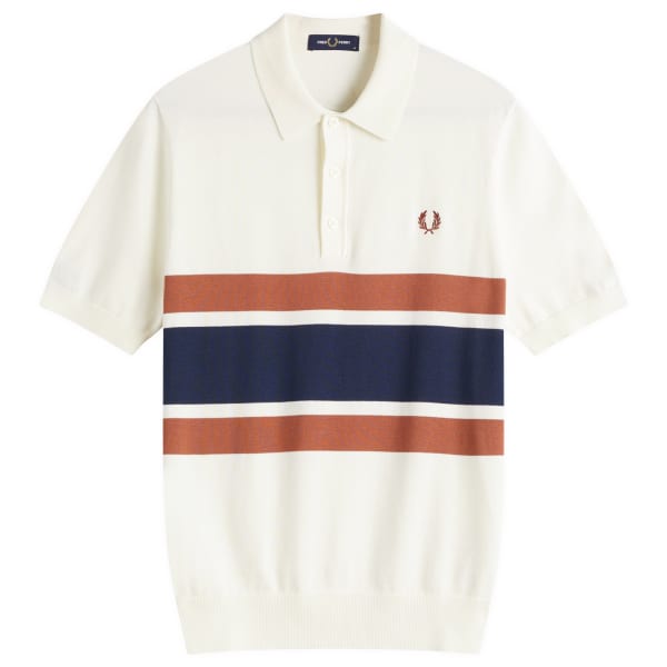 

Вязаная рубашка с панелями Fred Perry, бежевый