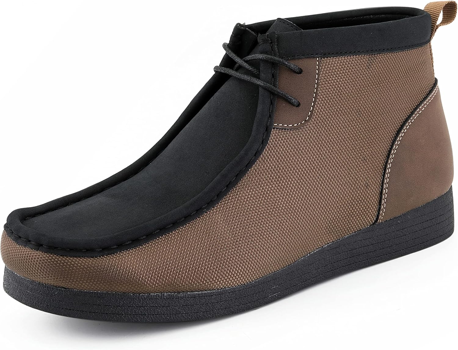 

Мужские повседневные ботинки Amali Chukka, высокие, на шнуровке, замшевые, пустынные ботинки с подошвой из каучука, черный/коричневый