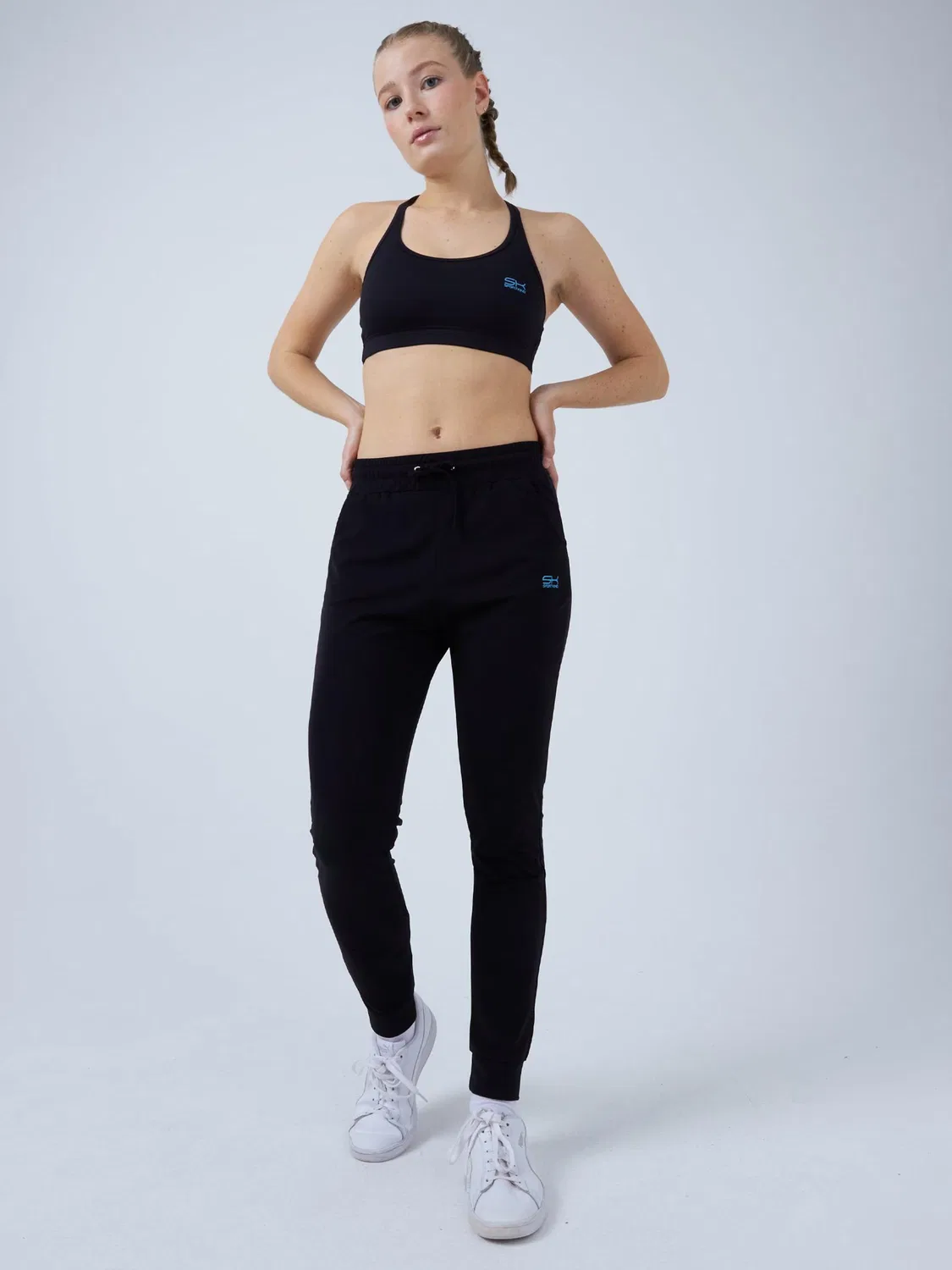 Спортивные брюки Sportkind Regular Workout Pants Jogging Pants черного цвета — фото 4