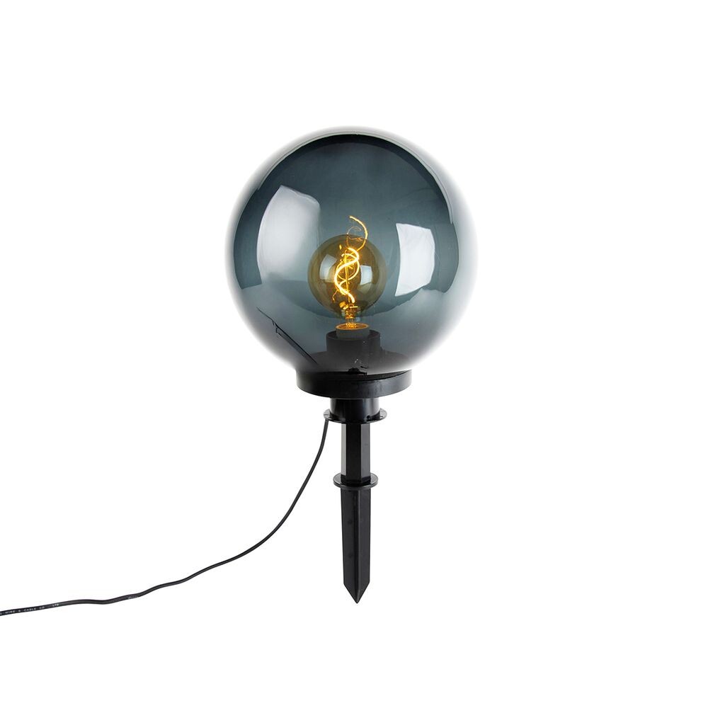 

Светильники Trio - современный дымчатый прикспот 30 см IP44 - Наружное освещение Moshi I - пластиковый шар I сферический - светодиод подходит E27, черный