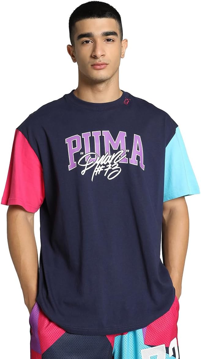 

Мужская баскетбольная футболка PUMA DYLAN'S GIFT SHOP (I, 625268), темно-синий