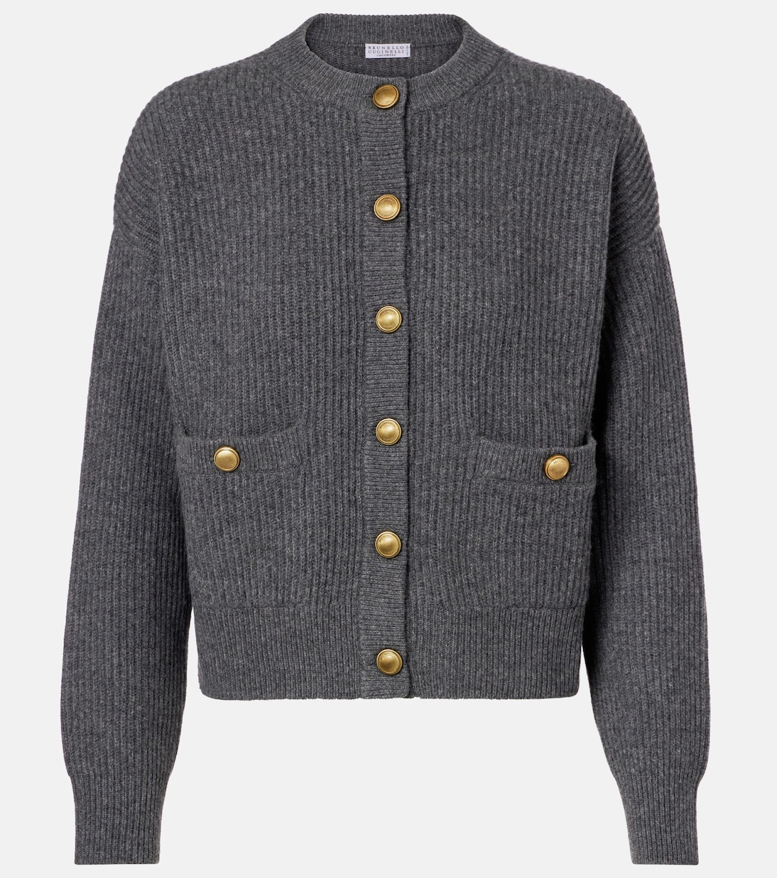 

Кардиган из шерсти, кашемира и шелка Brunello Cucinelli, Piombo