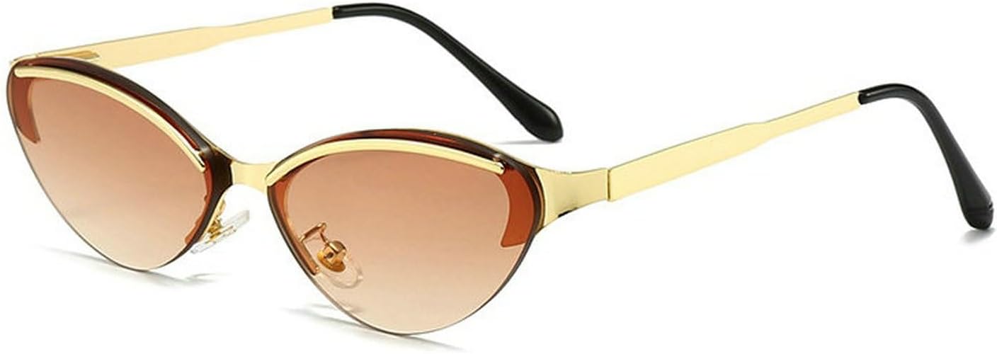 

Солнцезащитные очки Laureles без оправы «кошачий глаз» для женщин, градиентный коричневый цвет, солнцезащитные очки Y2K для мужчин, панк-вечеринка, путешествия, оттенок L15, C5