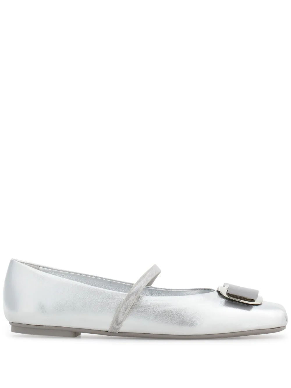 Балетки New Vara Ferragamo, серебяный