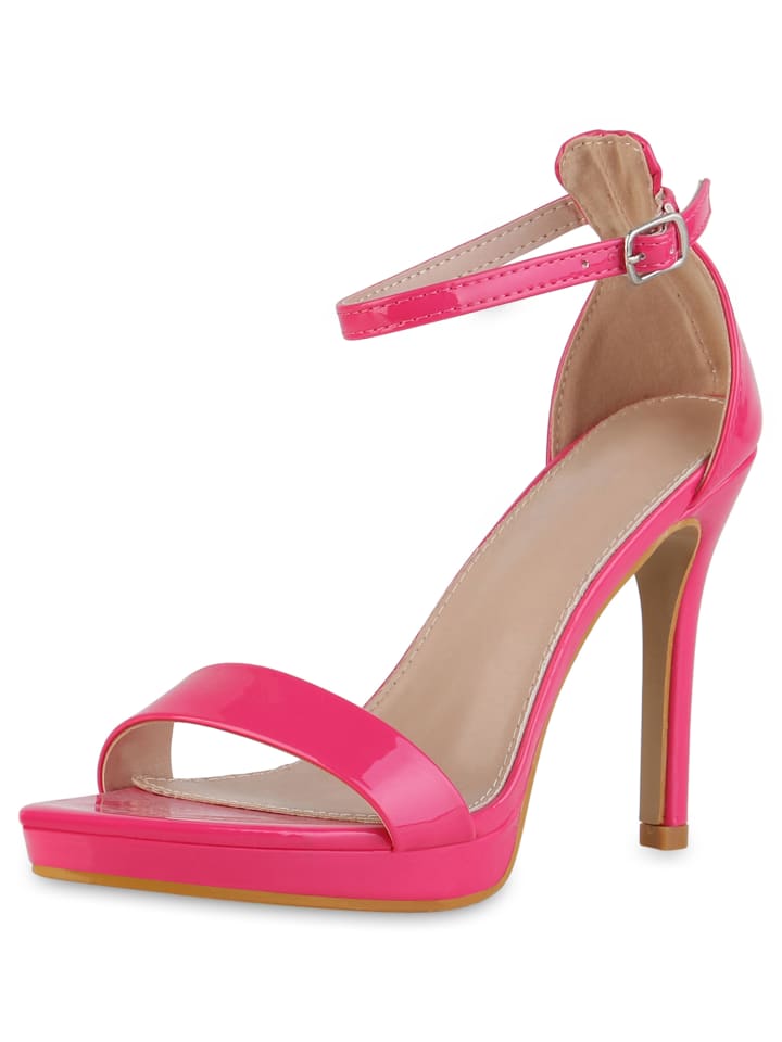 Сандалии на плоской подошве VAN HILL, цвет fuchsia lack