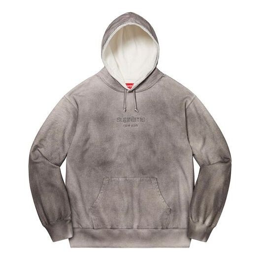 

Толстовка spray hooded sweatshirt 'grey' Supreme, серый