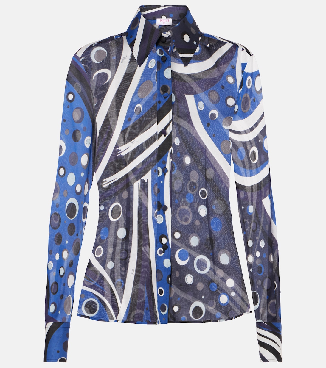 

Футболка из хлопкового муслина Fontane Pucci, темно-синий